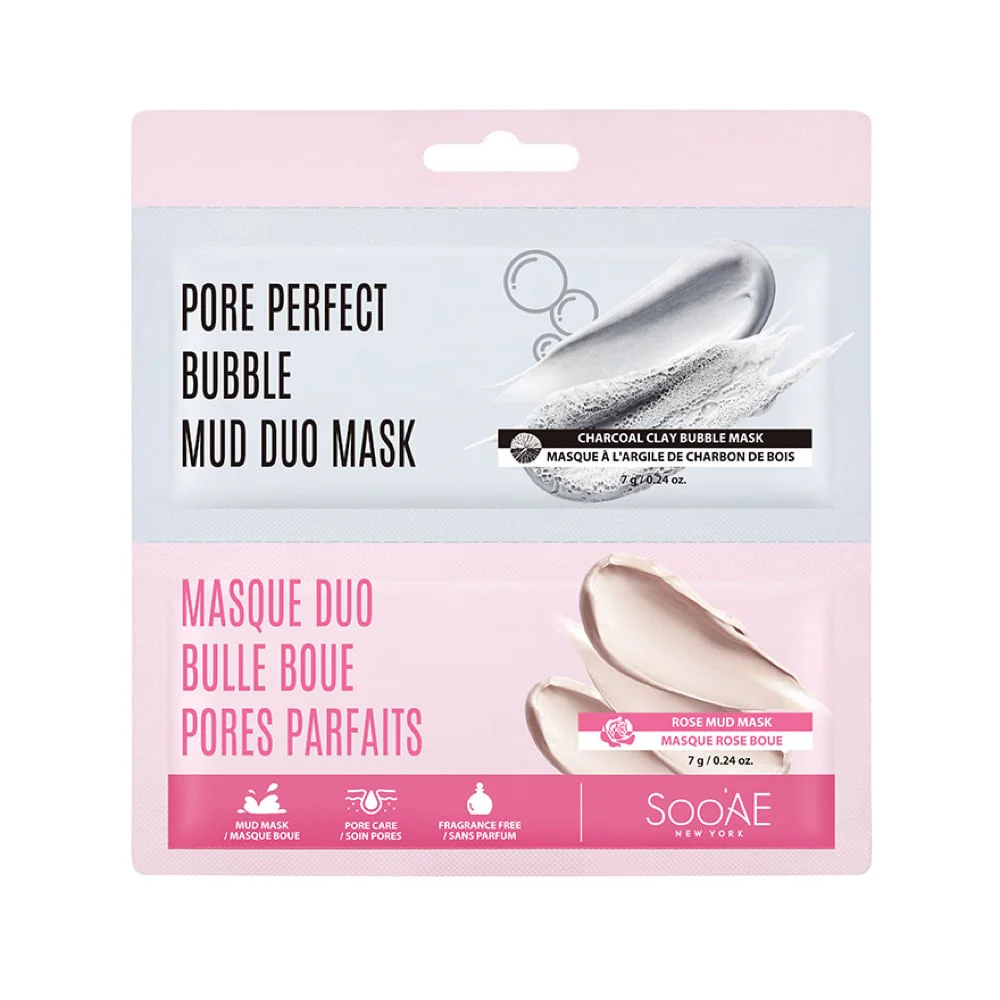Soo'Ae Pore Perfect Revitalising Bubble Mud Duo Mask