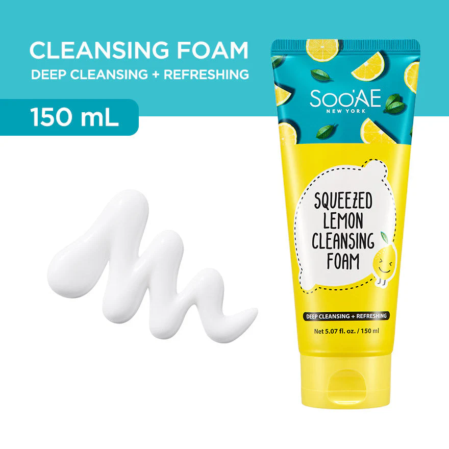 Soo'AE Squeezed Lemon Cleansing Foam 150ml - Image 4