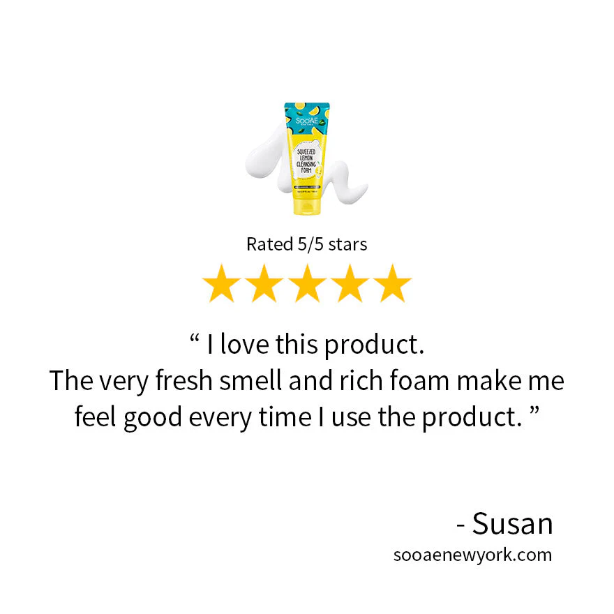 Soo'AE Squeezed Lemon Cleansing Foam 150ml - Image 5