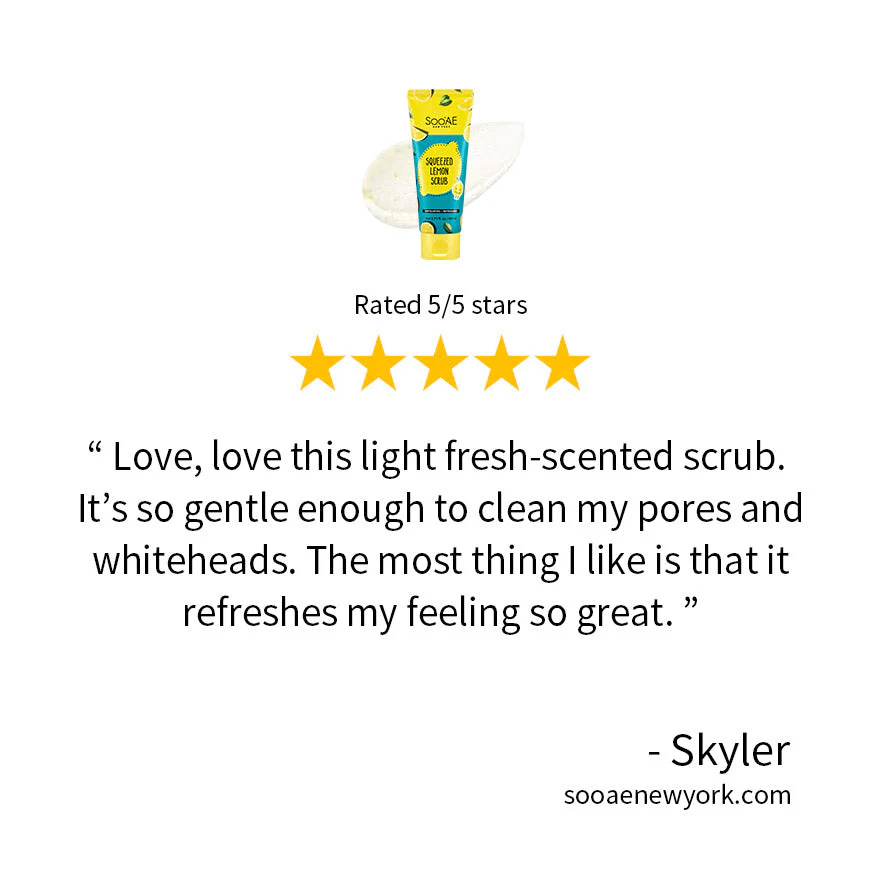 Soo'AE Squeezed Lemon Exfoliating Scrub 80ml - Image 5