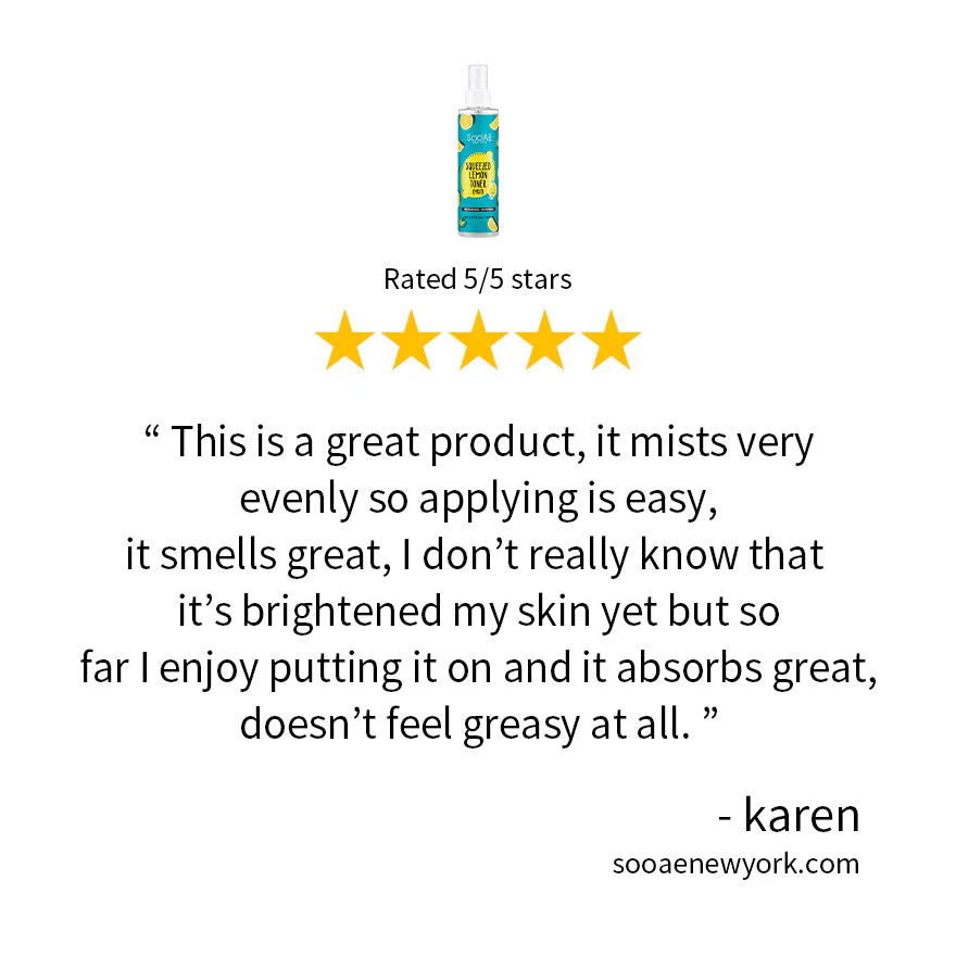 Soo'AE Squeezed Lemon Hydrating Mist Toner 150ml - Image 4