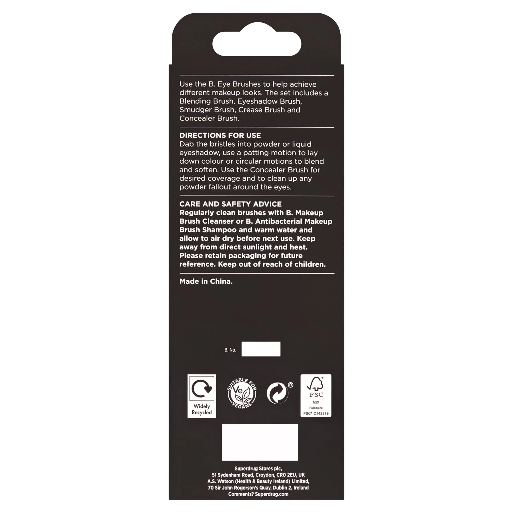 Superdrug B. 5 Piece Eye Brush Set - Image 3