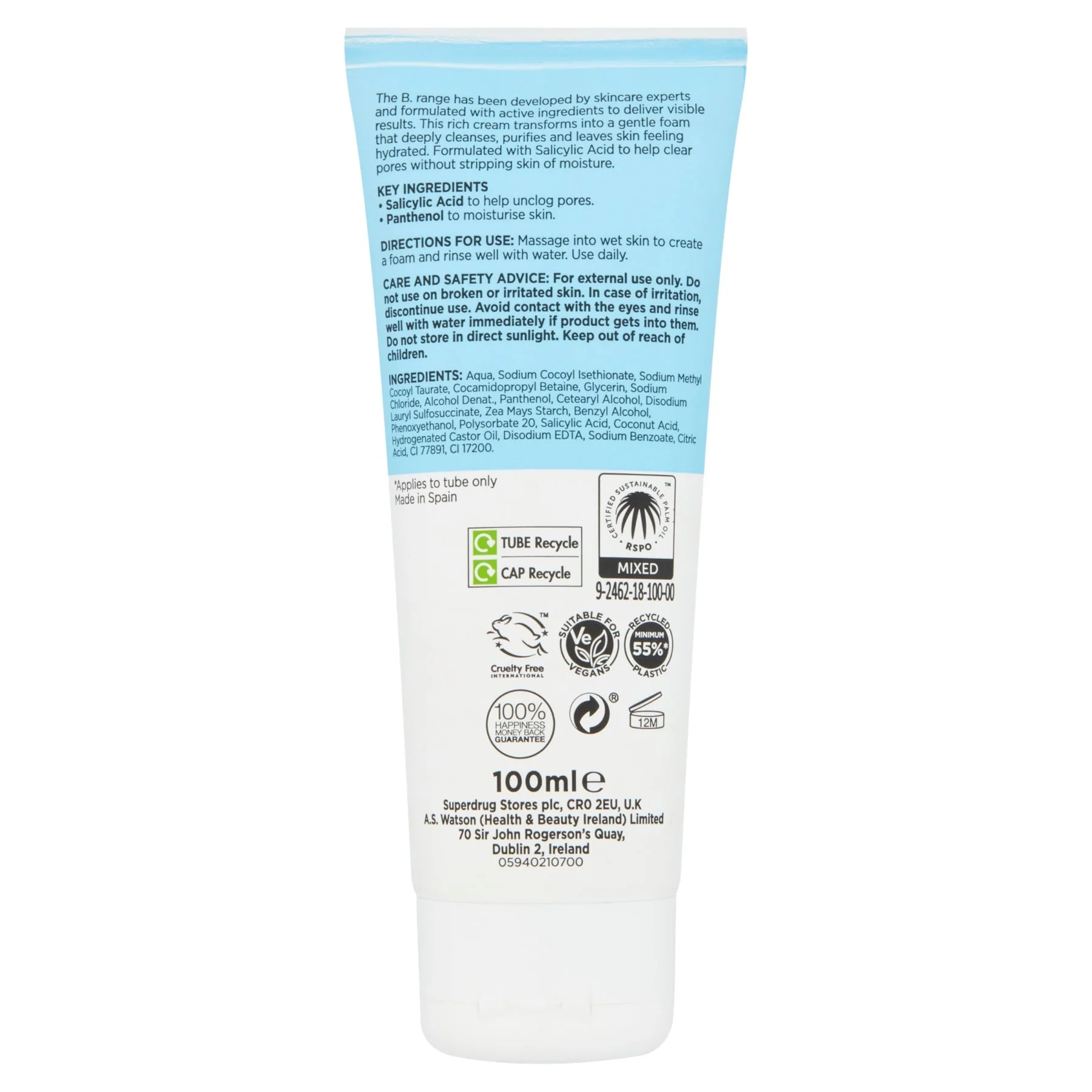 Superdrug B Creamy Foaming Cleanser - Image 2