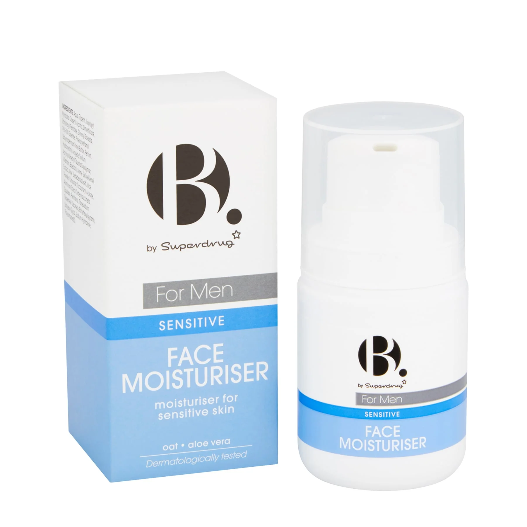 Superdrug B. Men Sensitive Face Moisturiser 50ml - Image 2