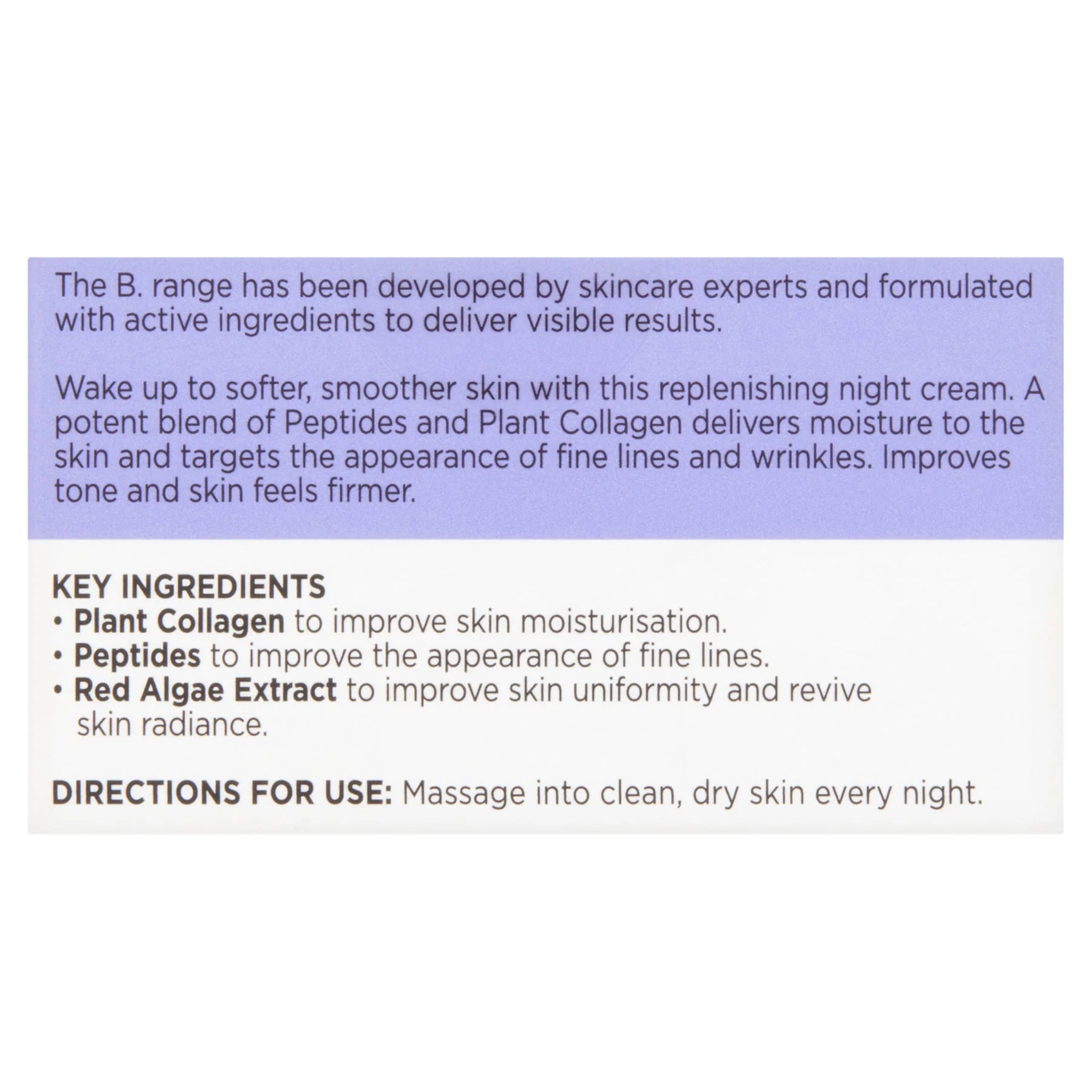 Superdrug B. Moisturising Night Cream 50ml - Image 3