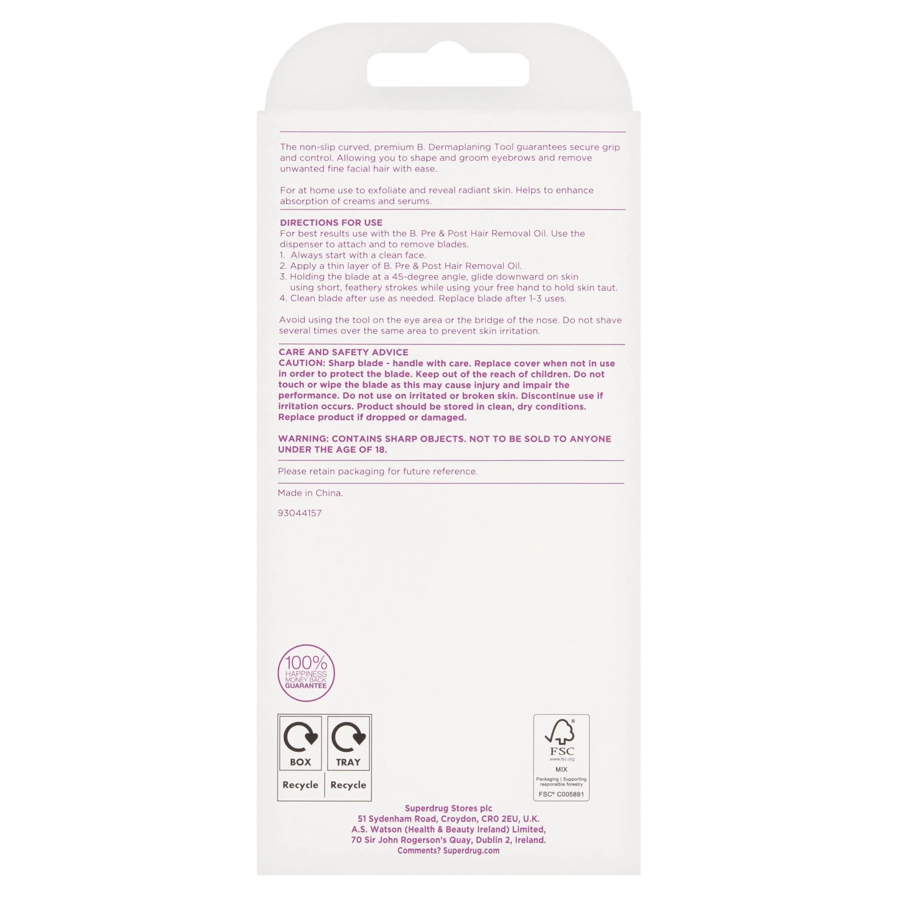 Superdrug B Premium Dermplplaning Tool - Image 2