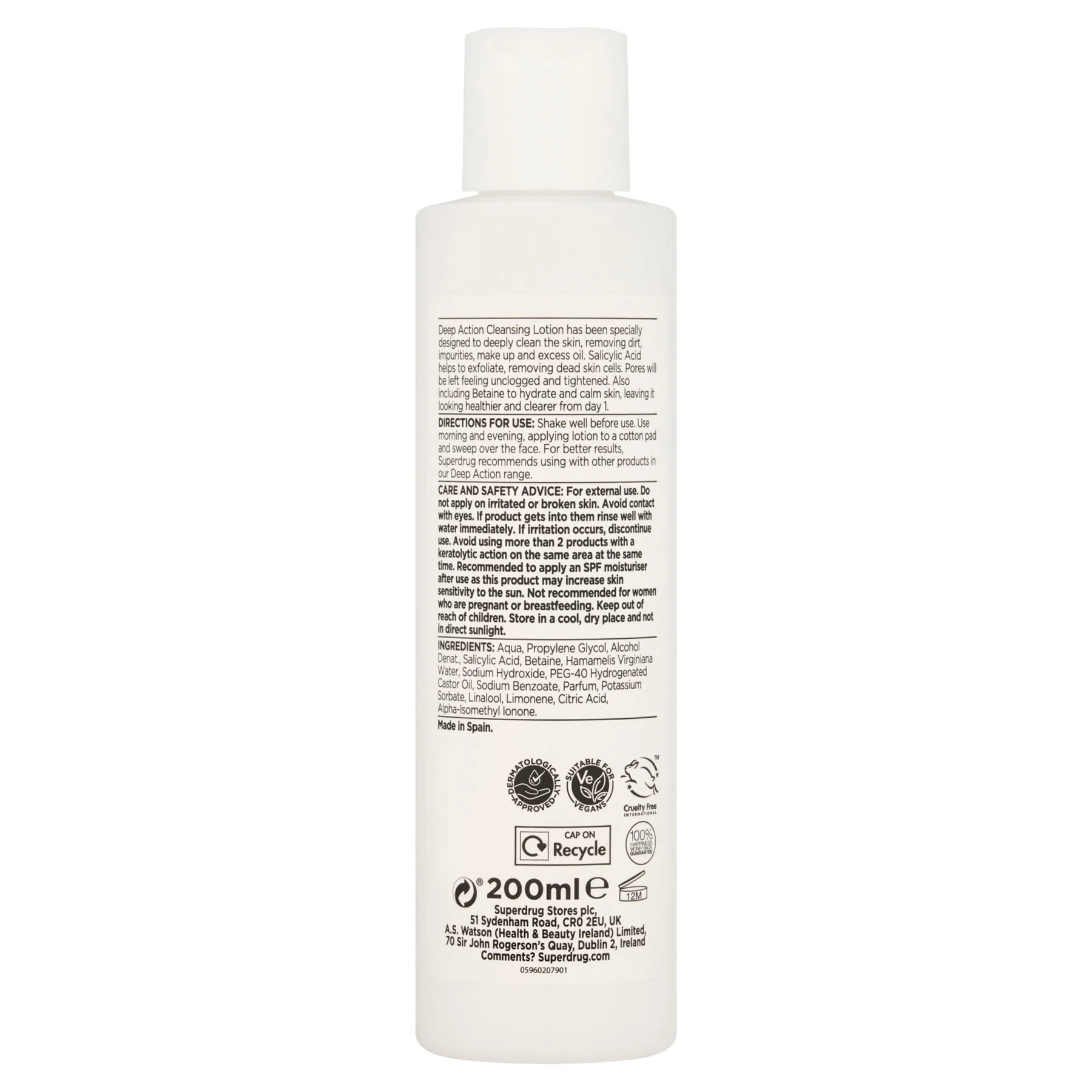 Superdrug Deep Action Cleansing Lotion 200ml - Image 2