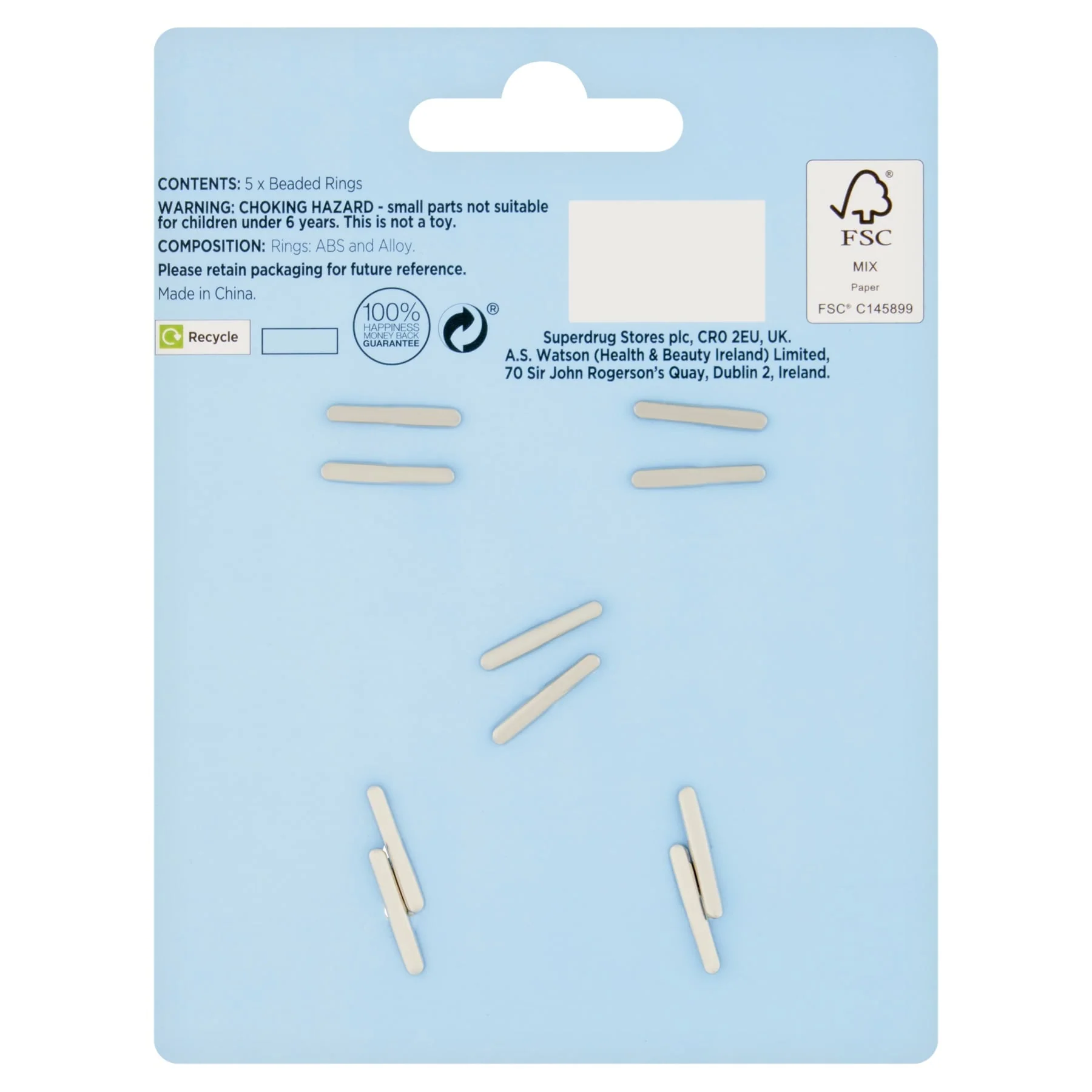 Superdrug Fantasy Bead Rings 5 Pack - Image 2