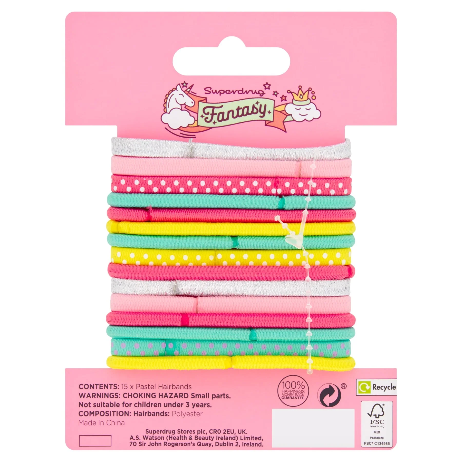 Superdrug Fantasy Hairbands Elastic Pastel - Image 2