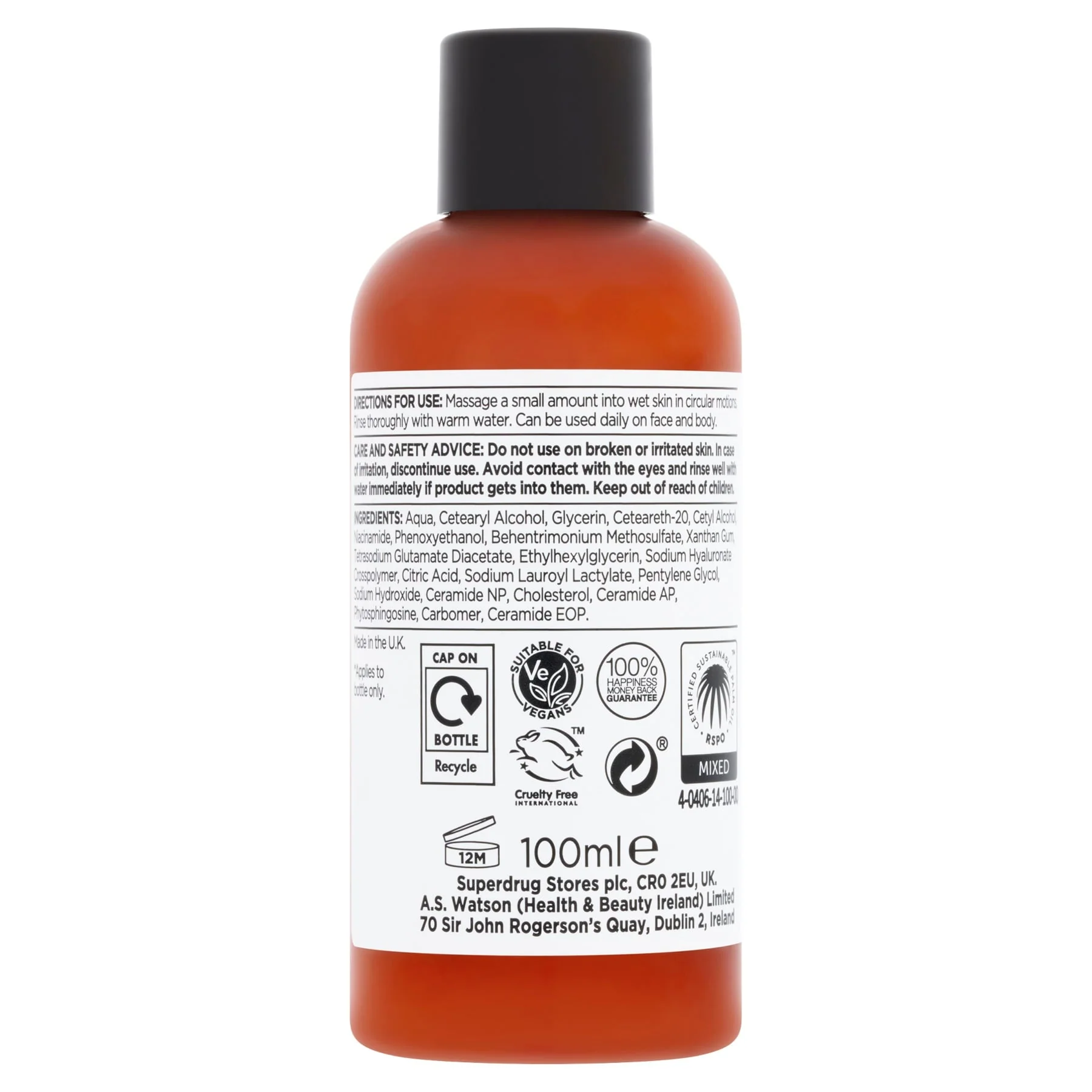Superdrug Me+ Hyaluronic  Cleanser 100ml - Image 2