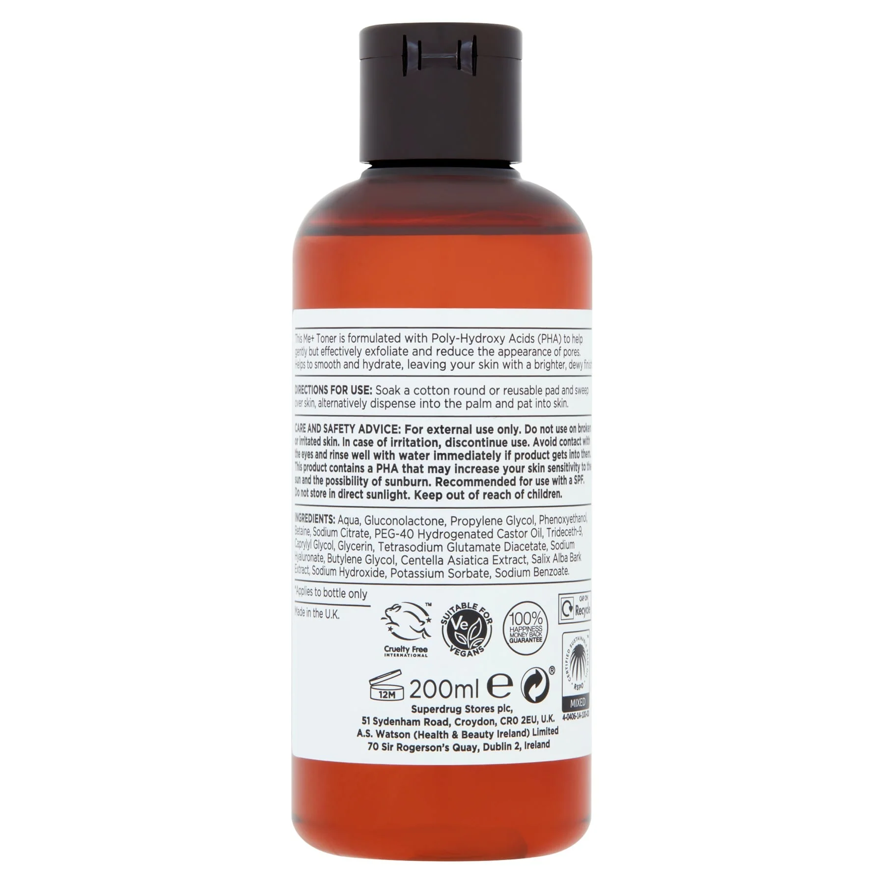 Superdrug Me+ Pha Toner 200ml - Image 2