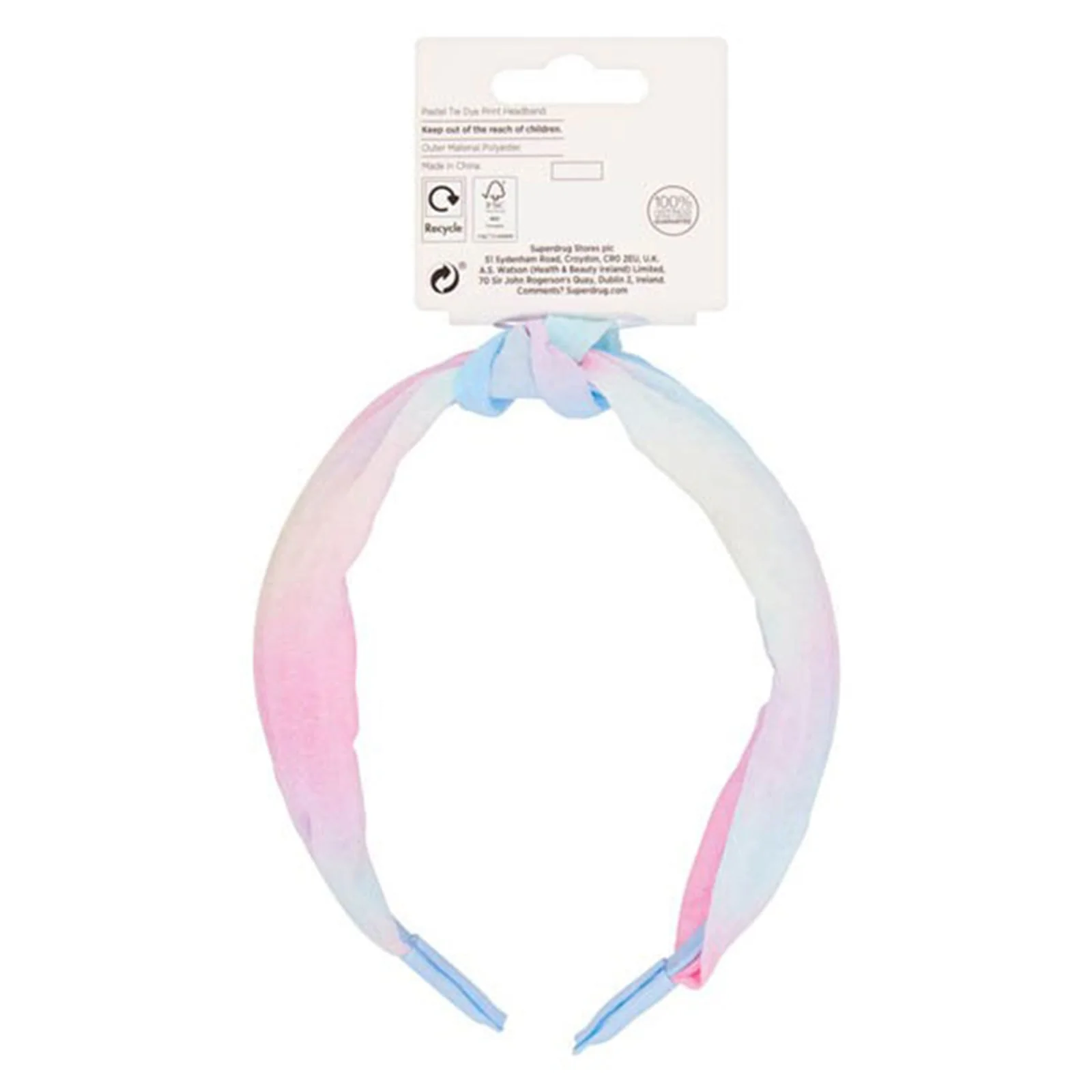 Superdrug Pastel Tie Dye Headband - Image 2