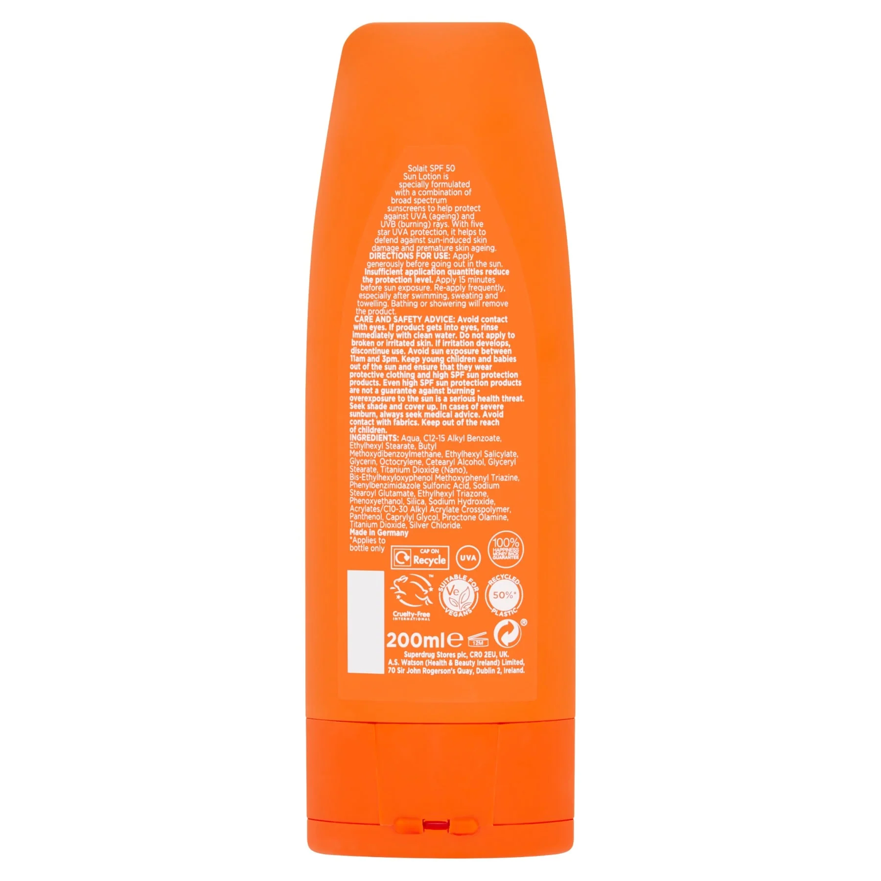 Superdrug Solait Sun Lotion Spf 50 200ml 833877 - Image 2