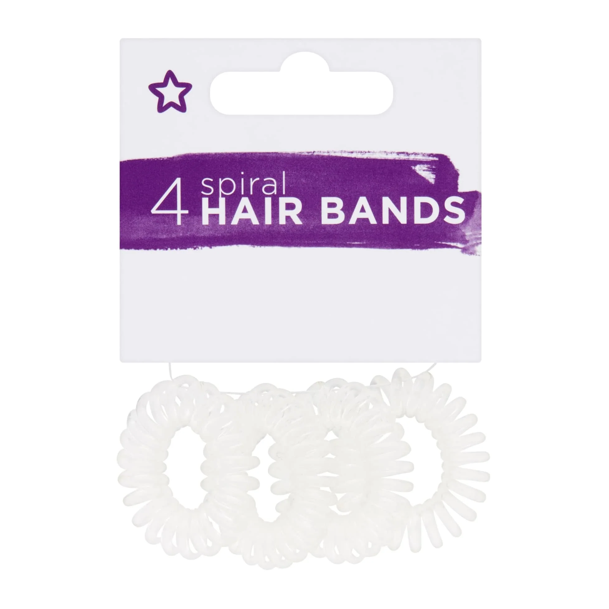Superdrug Spiral Hair Ties 4pcs - Image 3