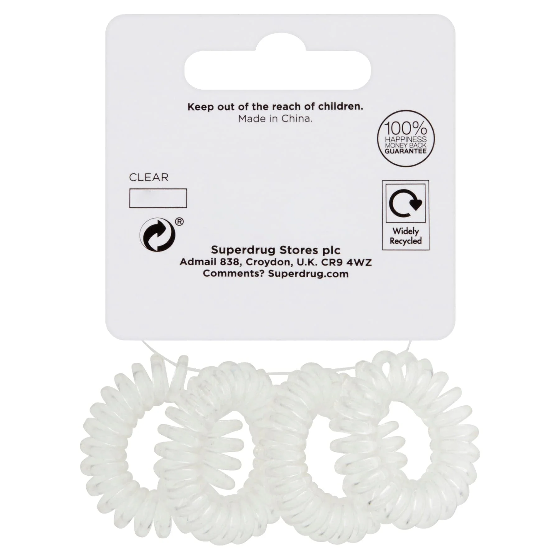 Superdrug Spiral Hair Ties 4pcs - Image 5