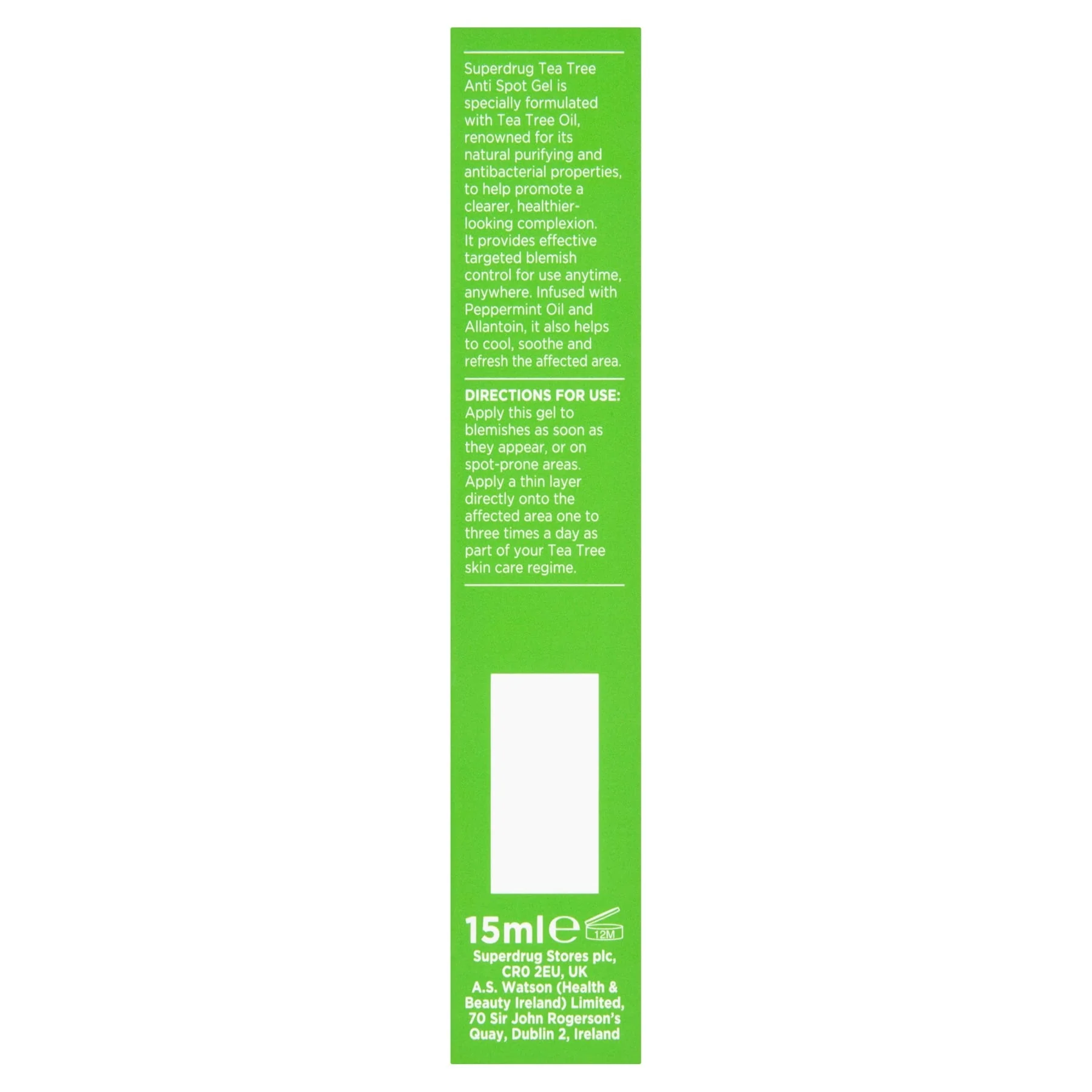 Superdrug Tea Tree Spot Gel 15ml - Image 2