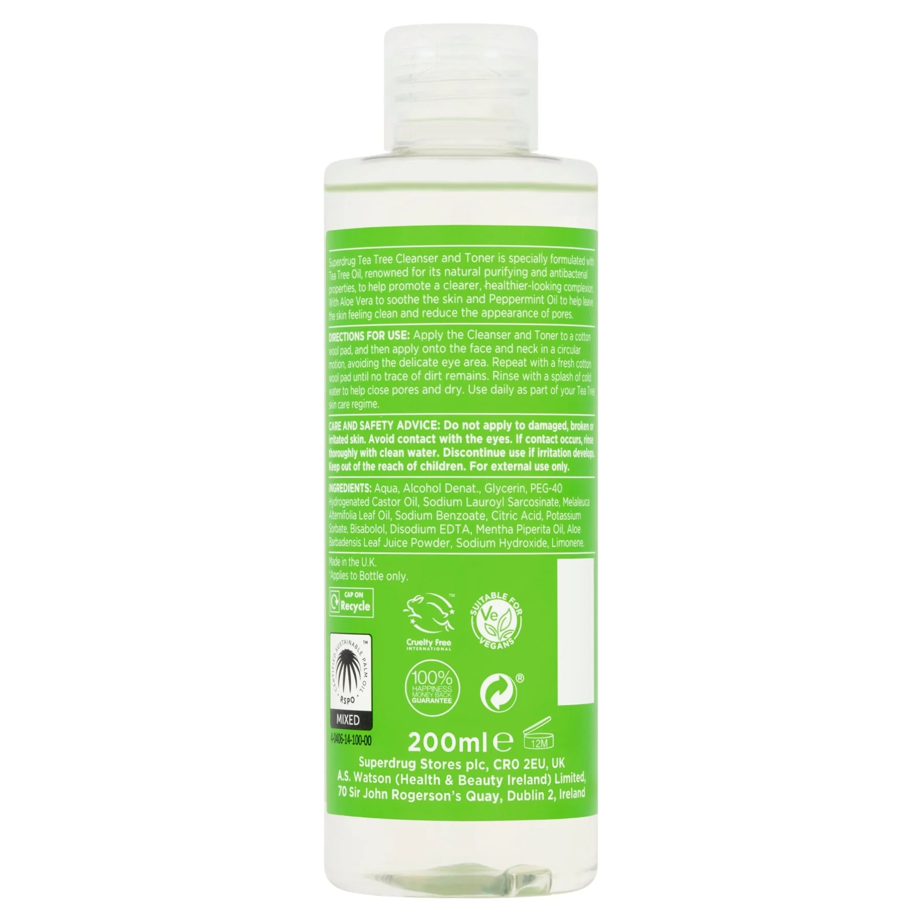 Superdrug Tea Tree Toner 200ml - Image 2