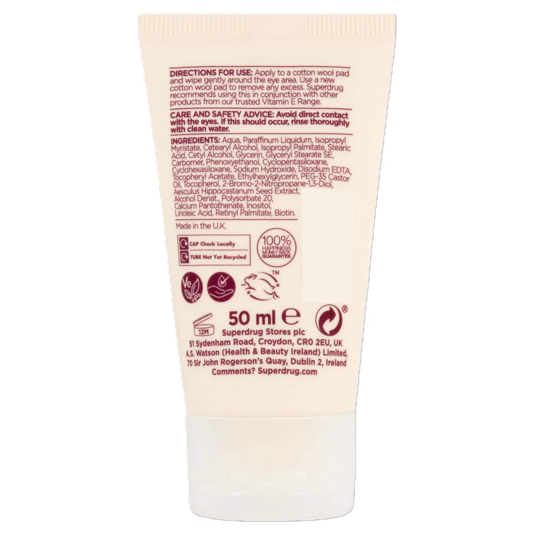 Superdrug Vitamin E Eye Make Up Remover 50ml - Image 2