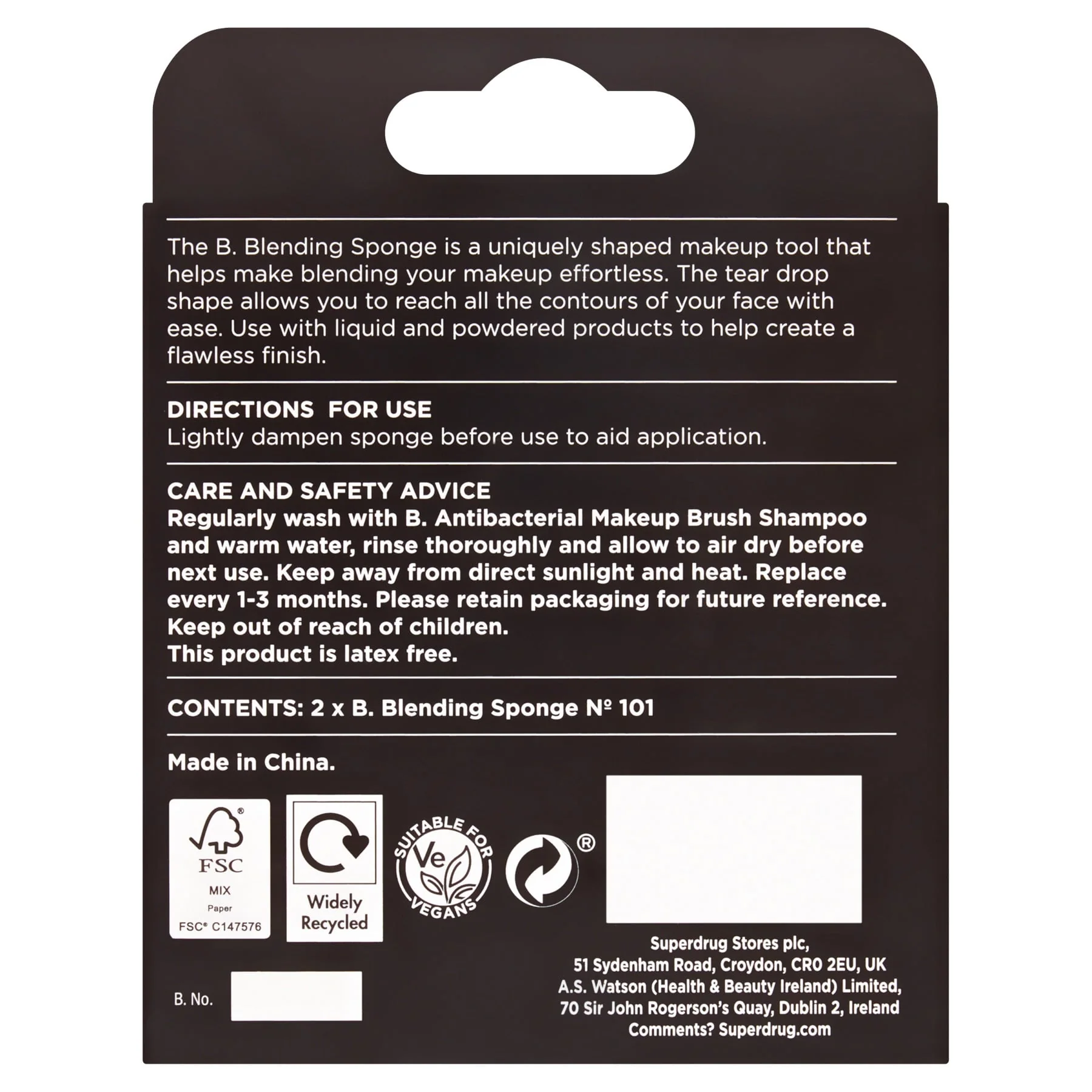 Superdrug20 B. Blending Sponge 2 Pack - Image 3