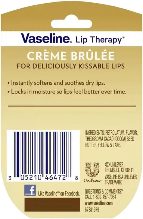 Vaseline Lip Therapy Creme Brulee,0.25oz - Image 2