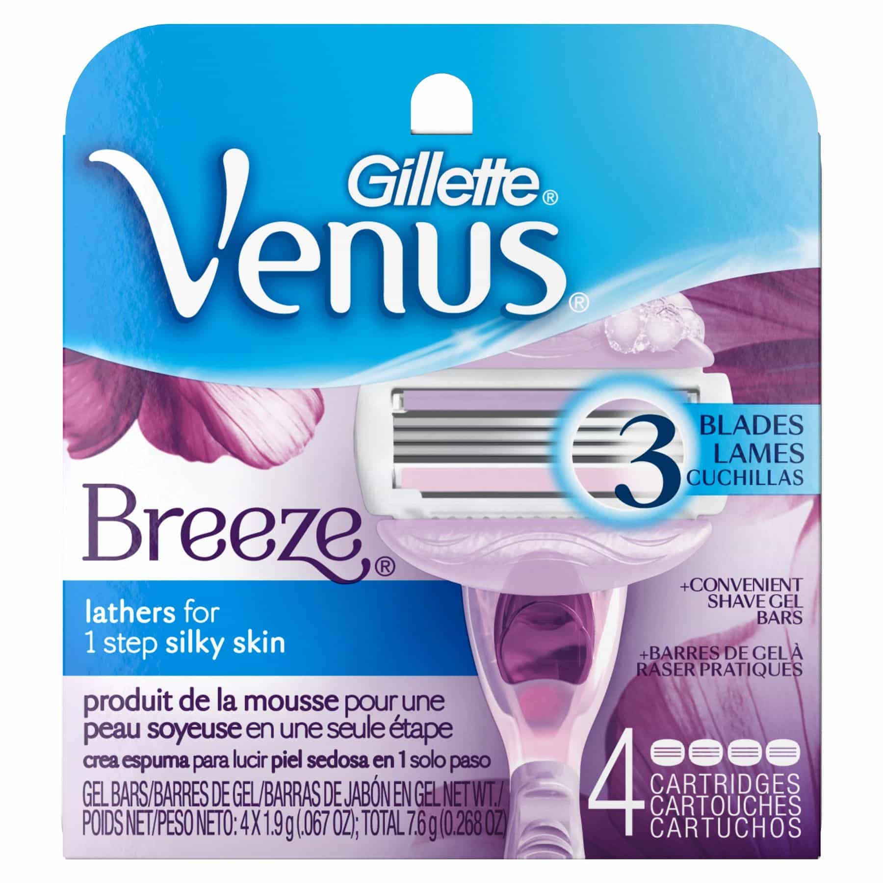 Venus Breeze Women's Razor Blade Refill 4pcs