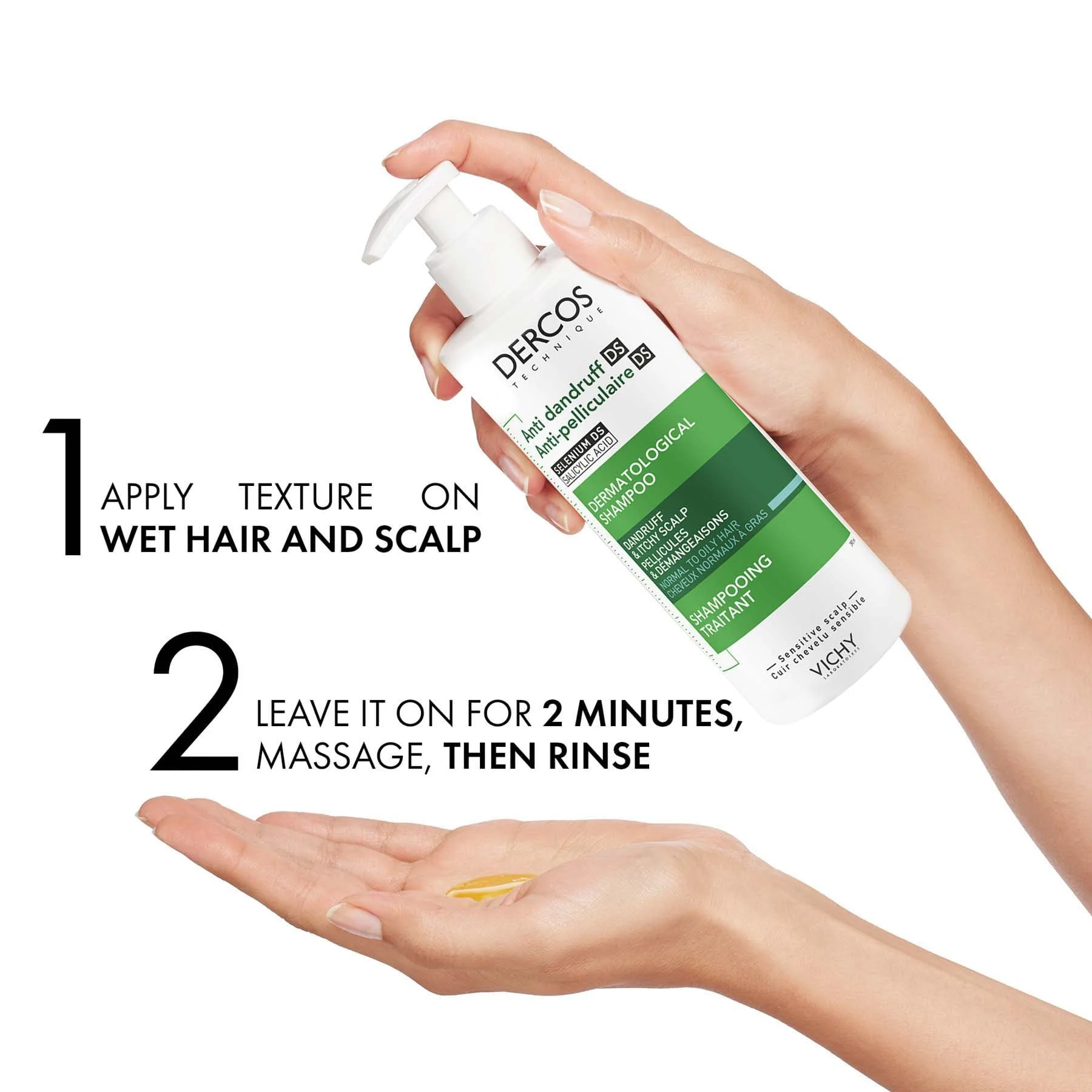 Vichy Hair Shampoo Anti Dandruff for Normal to Oily Hair Dercos by Vichy - 390ml - Image 5