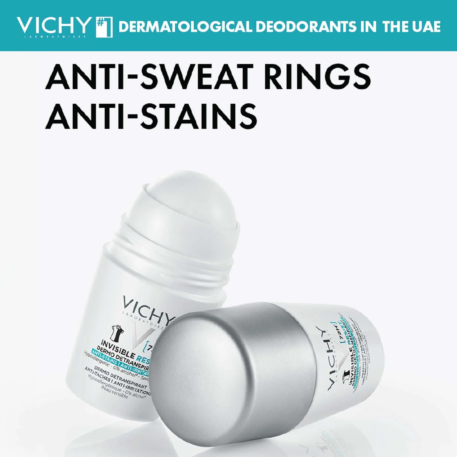Vichy Invisible Resist 72h Roll-on Deodorant 50 Ml - Image 3
