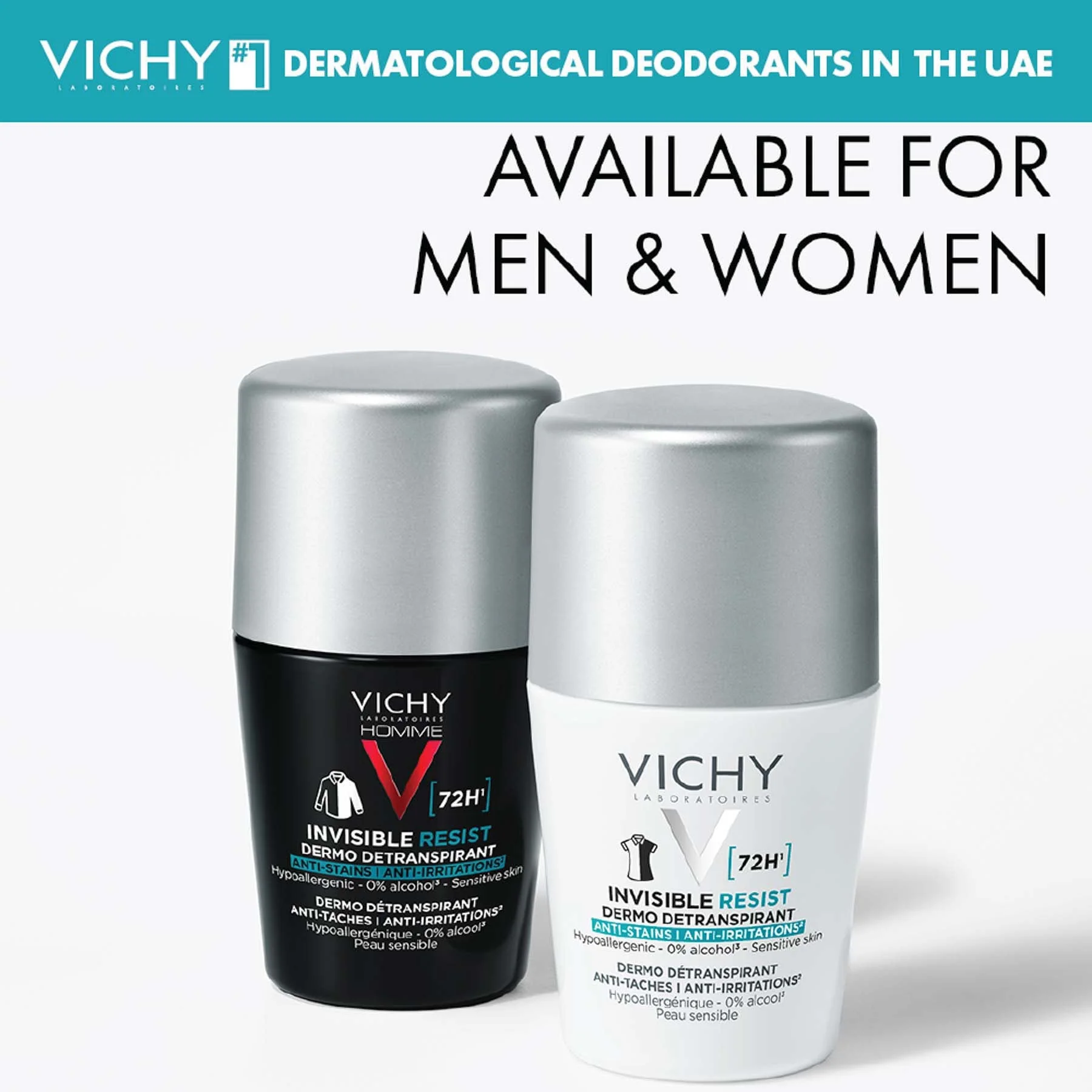 Vichy Invisible Resist 72h Roll-on Deodorant 50 Ml - Image 6