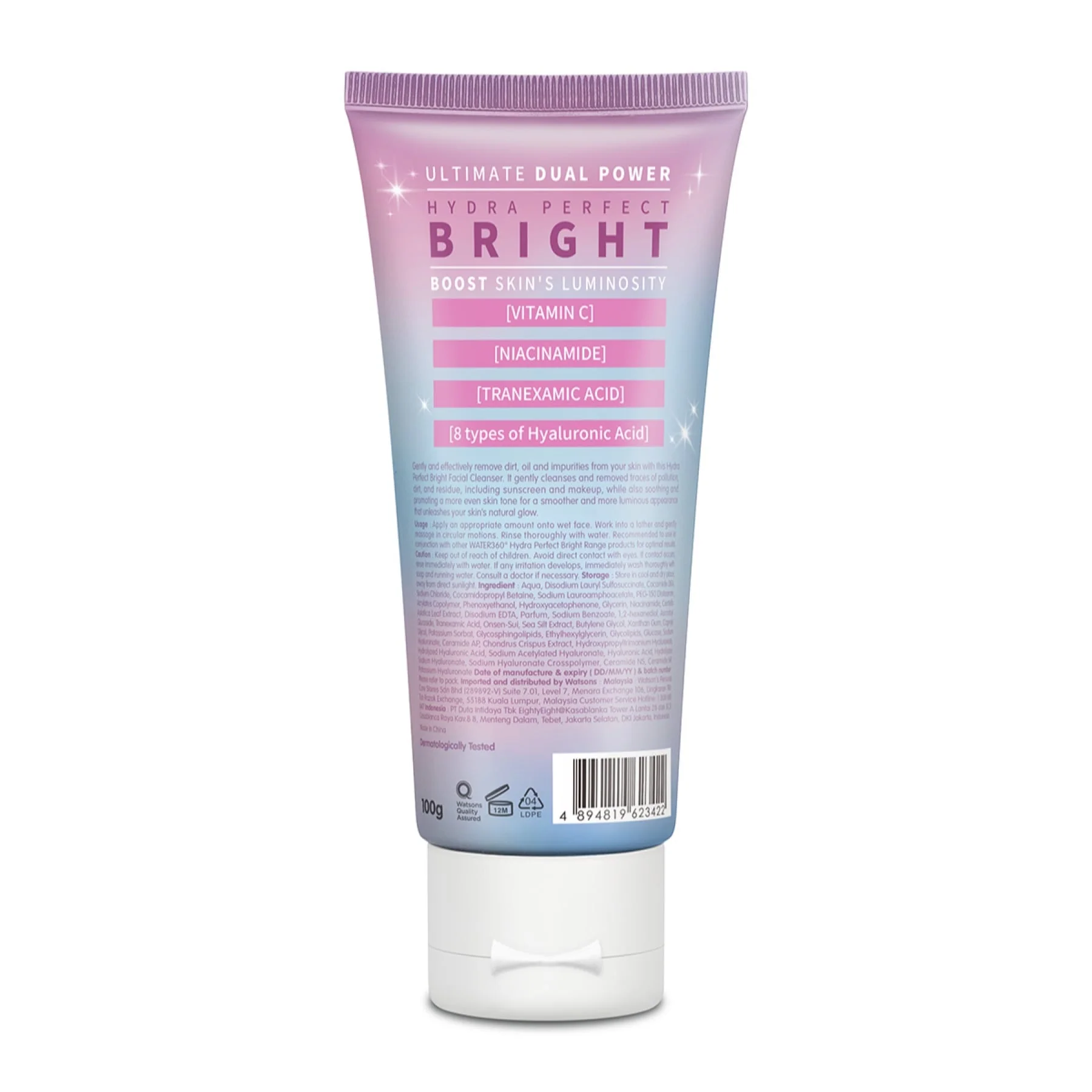Water 360 by Watsons Hydra Perfect Bright Facial Cleanser 100g - Image 2