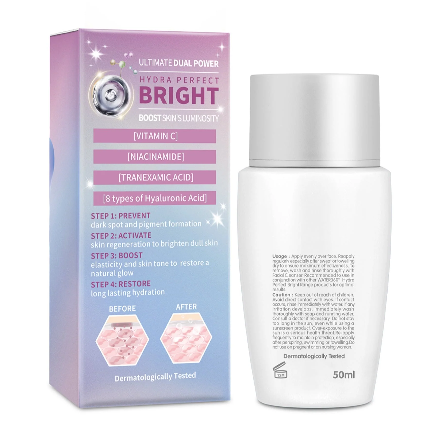 Water 360 by Watsons Hydra Perfect Bright Uv Sunscreen 50ml - Image 2