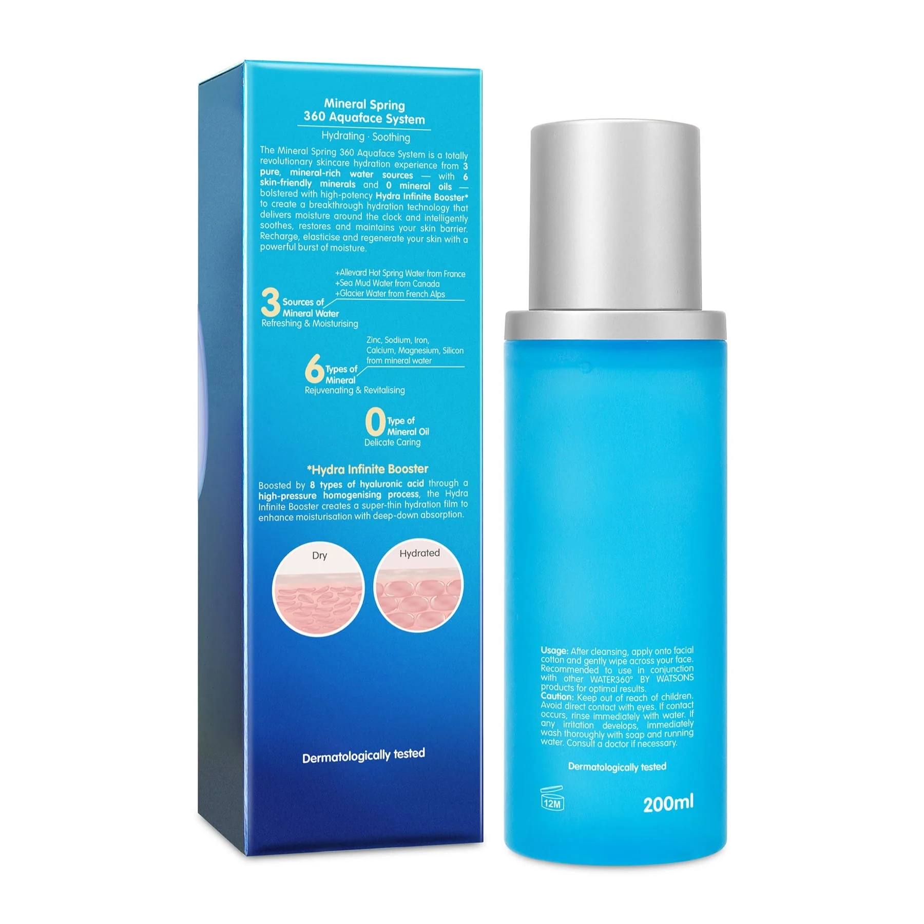 Water 360 by Watsons Rich Moist Facial Toner 200ml - Image 2