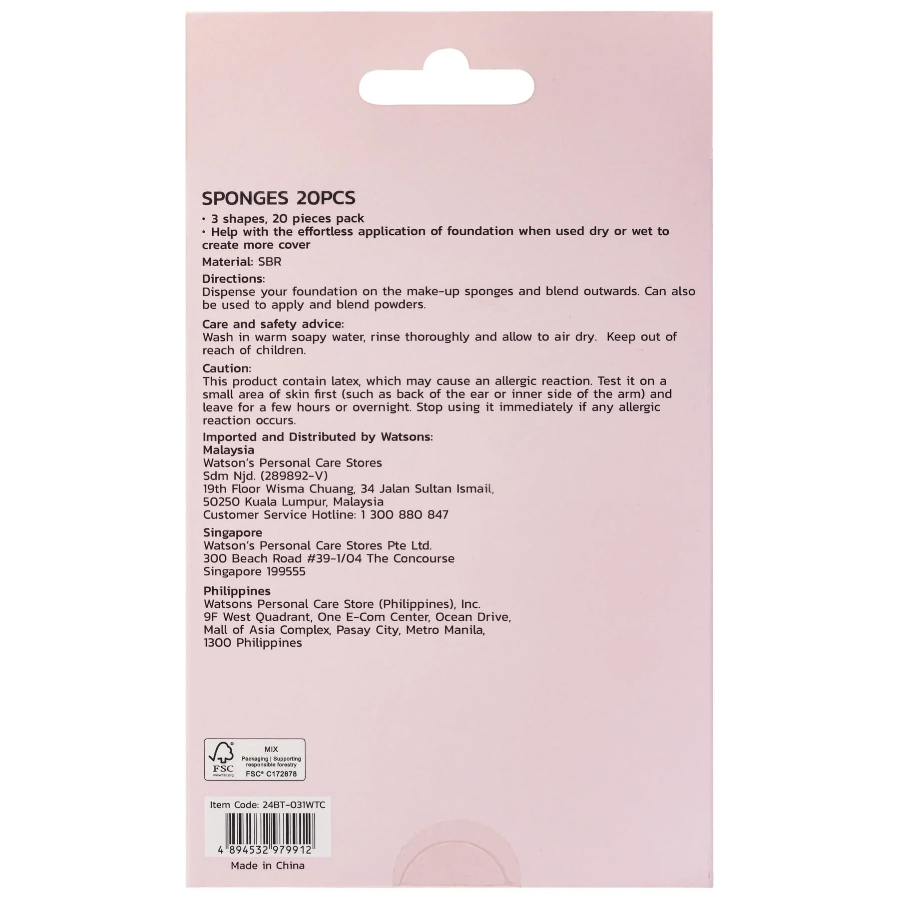 Watsons Cosmetic Sponges 20pcs - Image 2