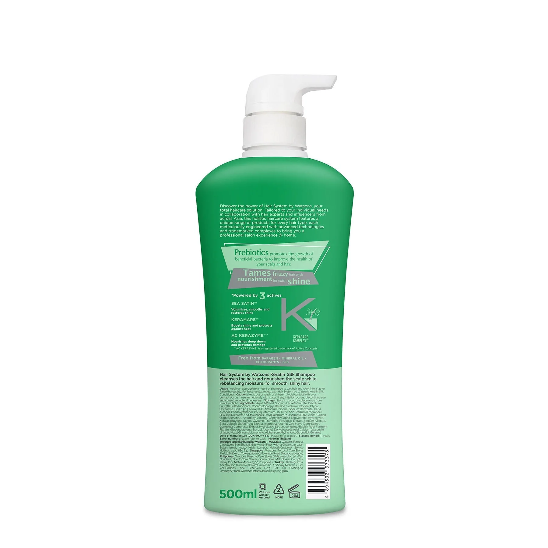 Watsons Hair Systems by Watsons Keratin Silk Shampoo  500ml - Image 2