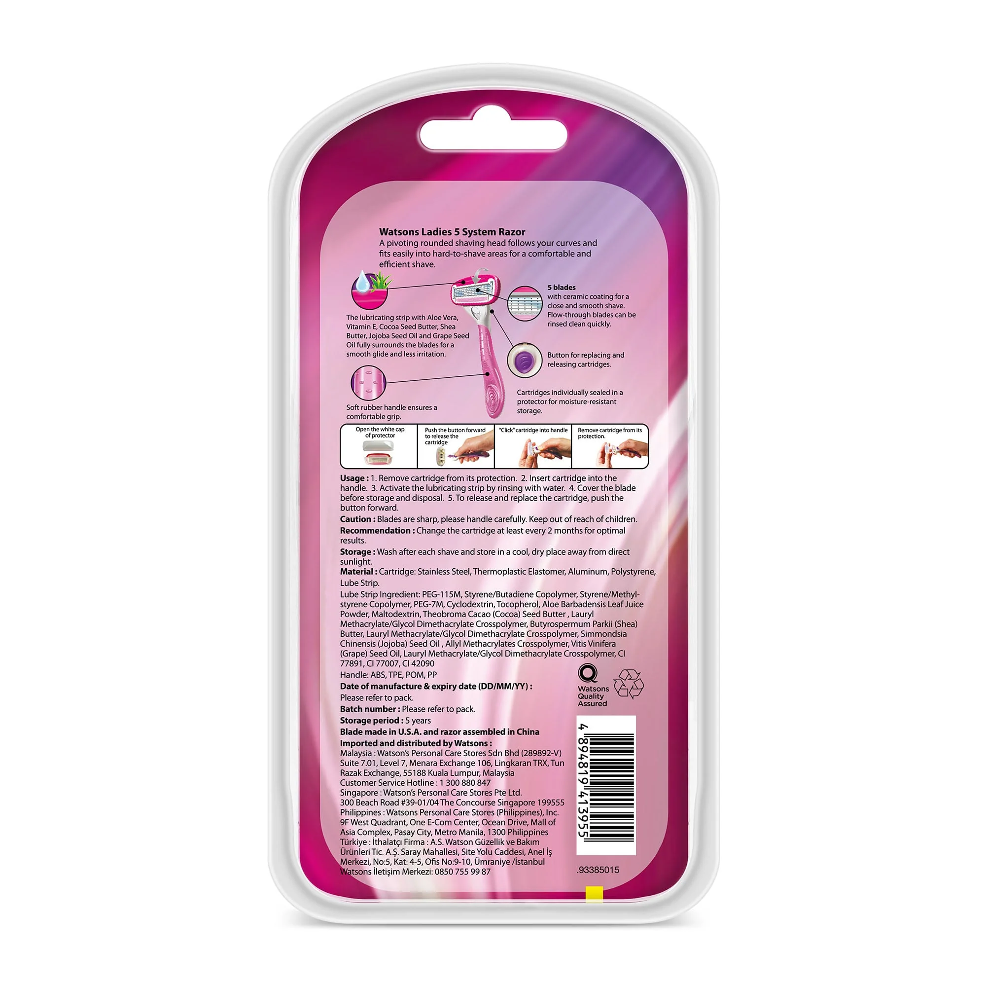 Watsons Ladies 5-Blade System Razor - Image 2