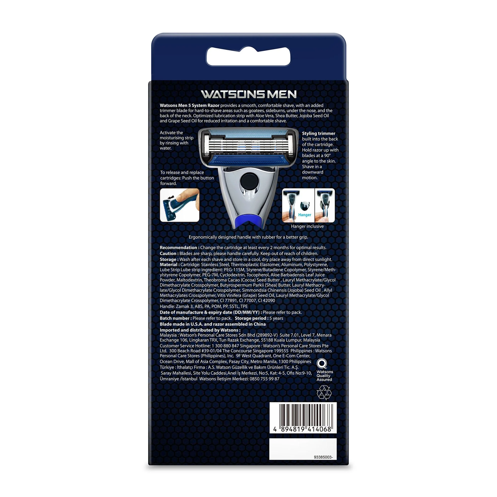 Watsons Men 5-Blade System Razor - Image 2