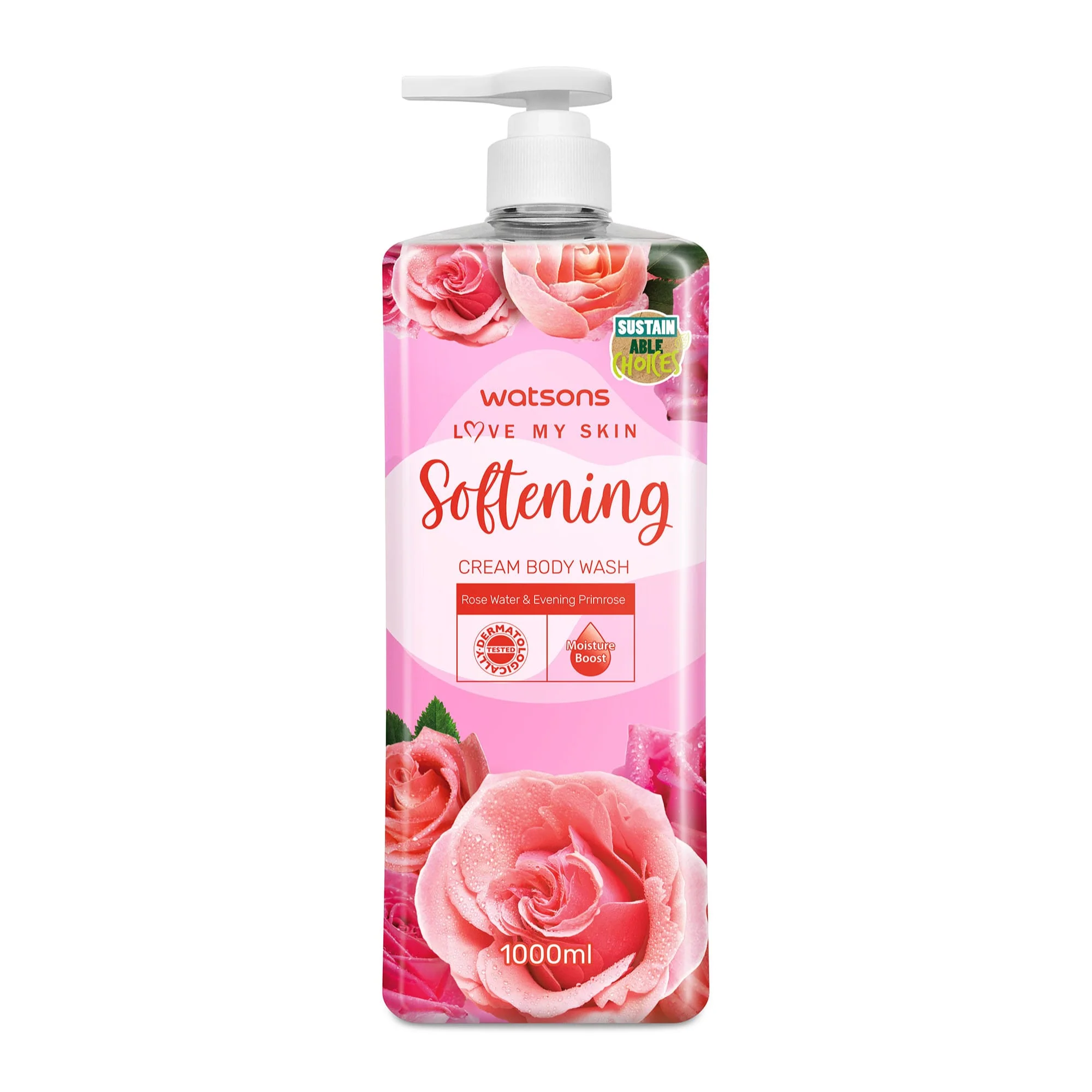 Watsons Softening Cream Body Wash 1000ml