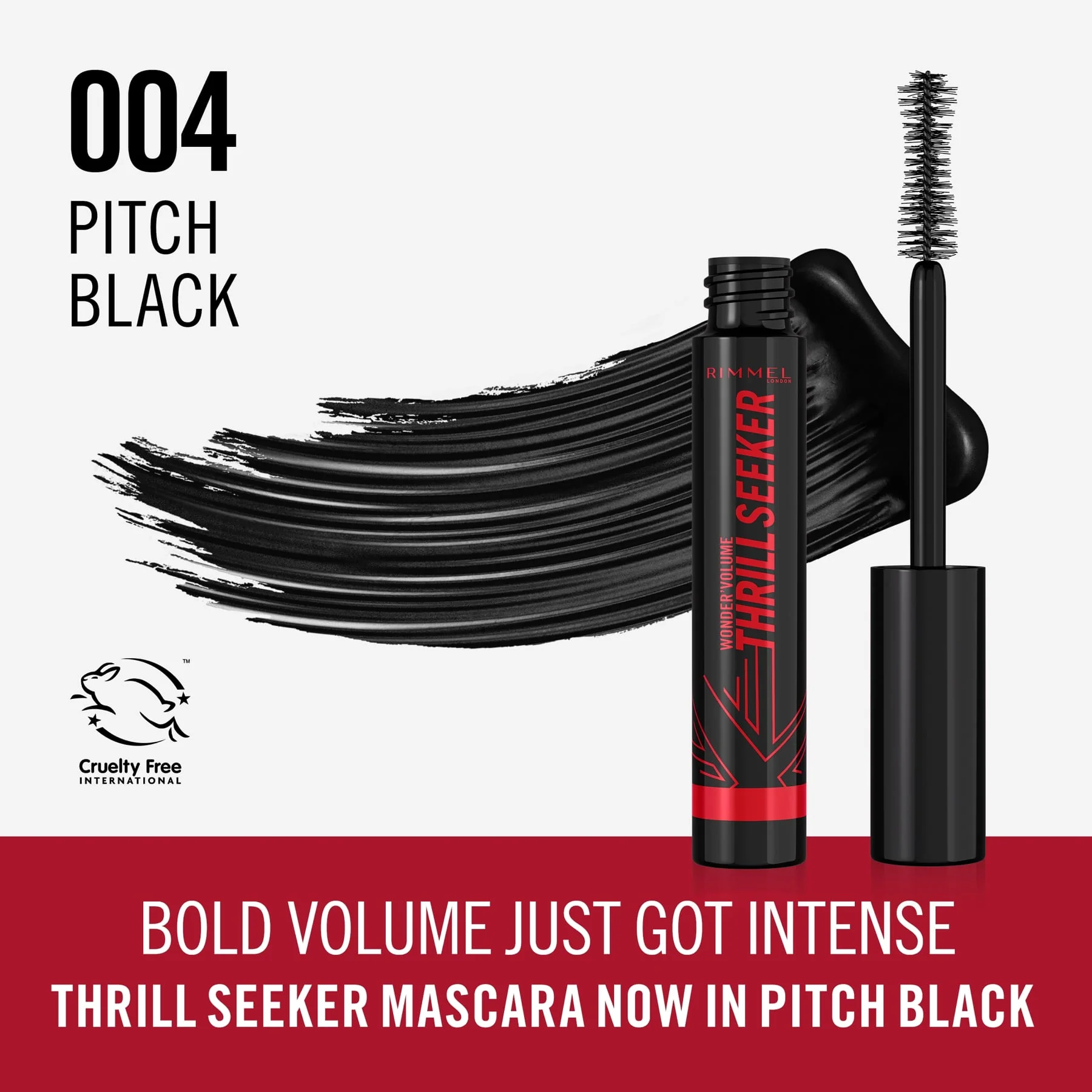 Wonder'Volume Thrill Seeker Mascara 004 Pitch Black 8ml - Image 3