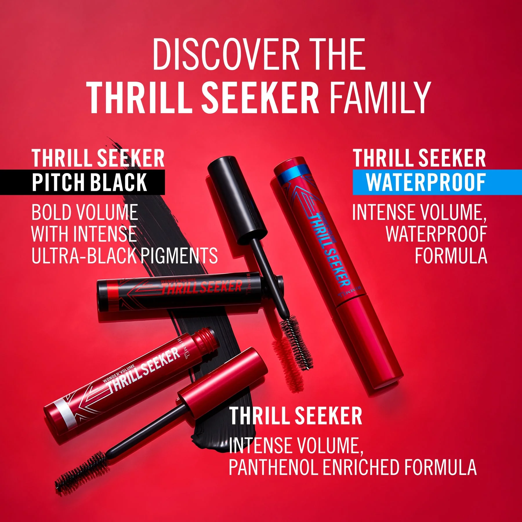 Wonder'Volume Thrill Seeker Mascara 004 Pitch Black 8ml - Image 4
